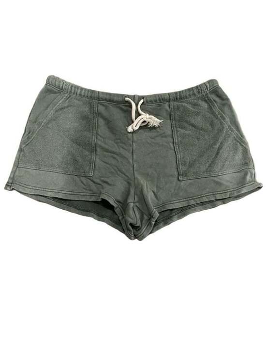Aerie Pants - Aerie Green Cotton Shorts with Drawstring Waistband